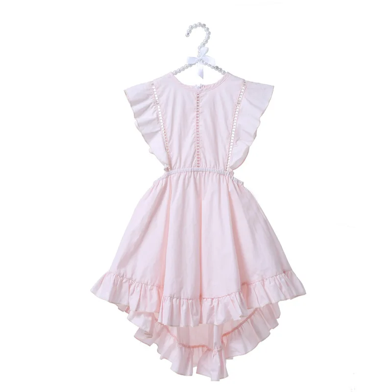 Girls BOHO Ruffles Dress Sweet Fashion Dovetail Dresses Solid A-Line Children Princess Clothes | Детская одежда и обувь
