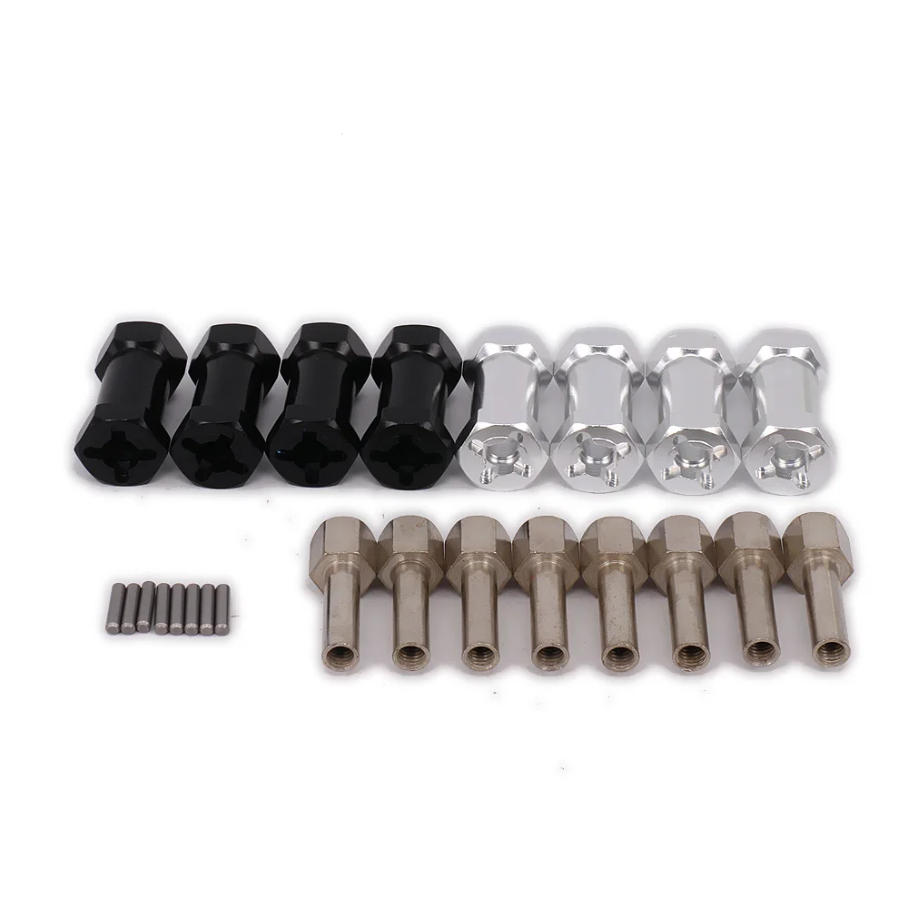 

Wheel Hex Hub 12mm To 25mm Extension Adaptor x 4 Longer Combiner Coupler For 1/10 RC Crawler Axial SCX10 CC01 Jeep Wrangler