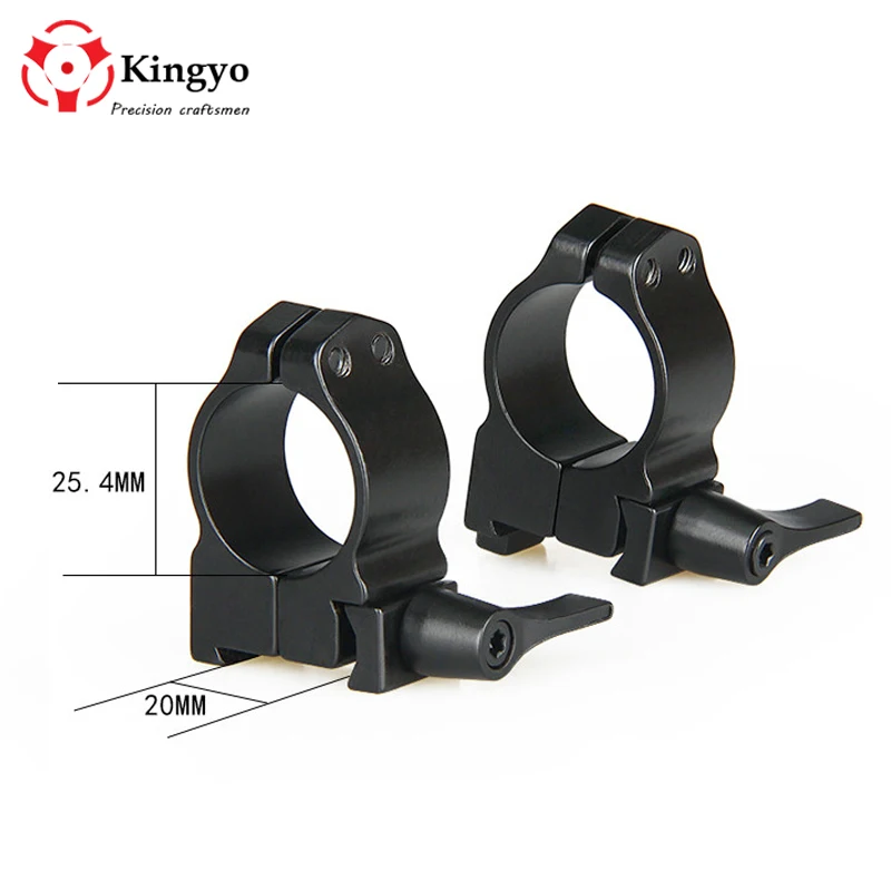 Hunting 25.4mm 1&quot Quick Release Scope Mount Ring Adapter 20mm Rail Weaver Picatinny QD Flashlight Laser Pistol | Спорт и