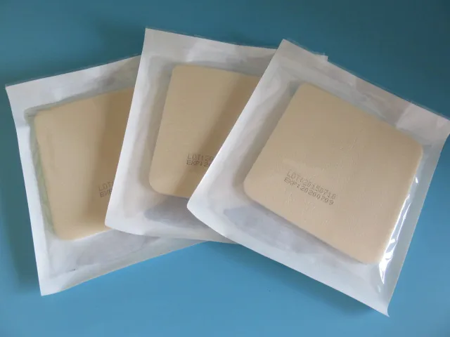 1pcs 10cm*10cm 5mm medical silicone gel foam dressing foam bedsore pad pressure sore wound exudate absorption paste thickening