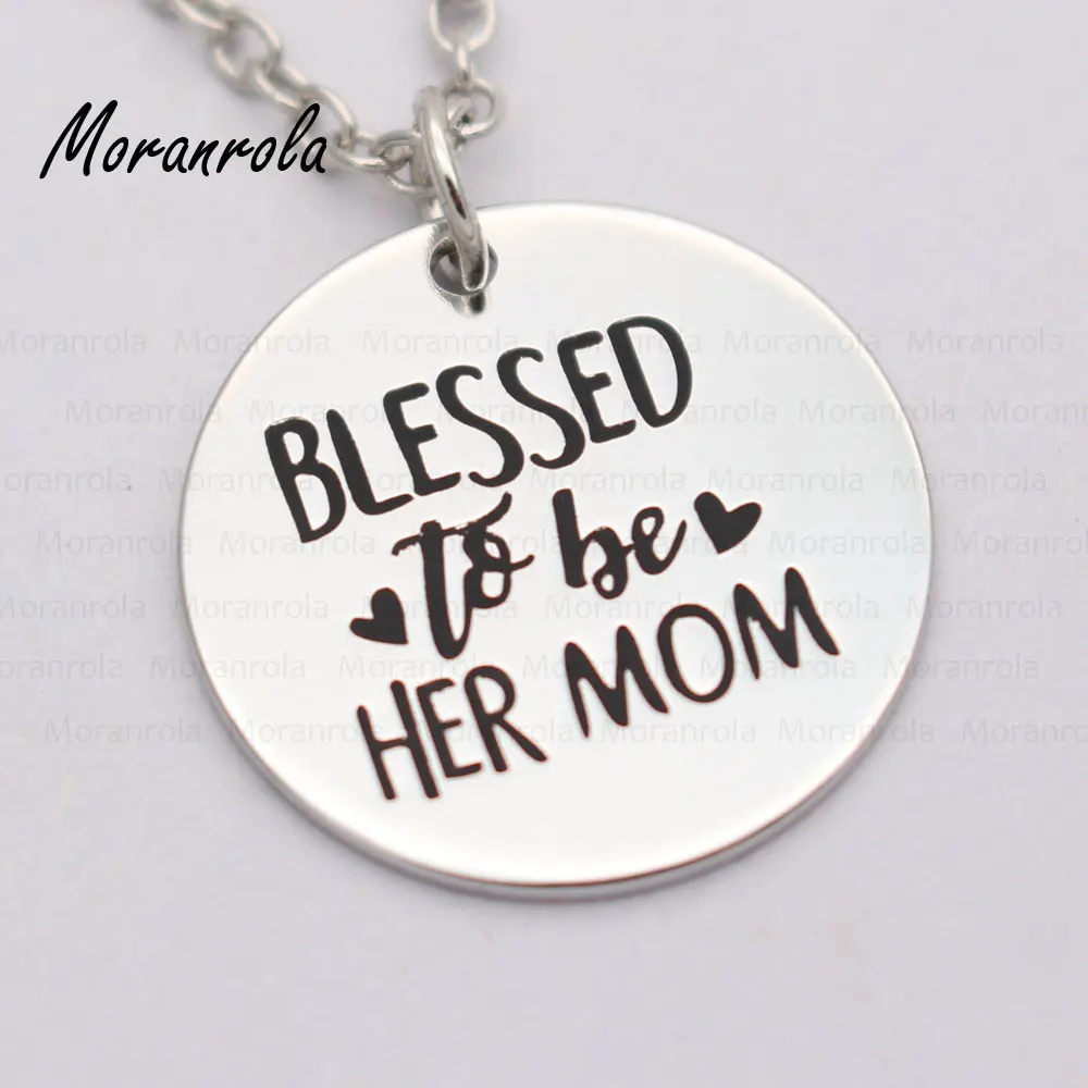 Новый брелок для ключей с надписью Blessed to be her mom очаровательный забавный подарок