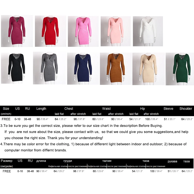 Сексуальная Карандаш Bodycon платья Для женщин 2018 осень зима с длинным рукавом