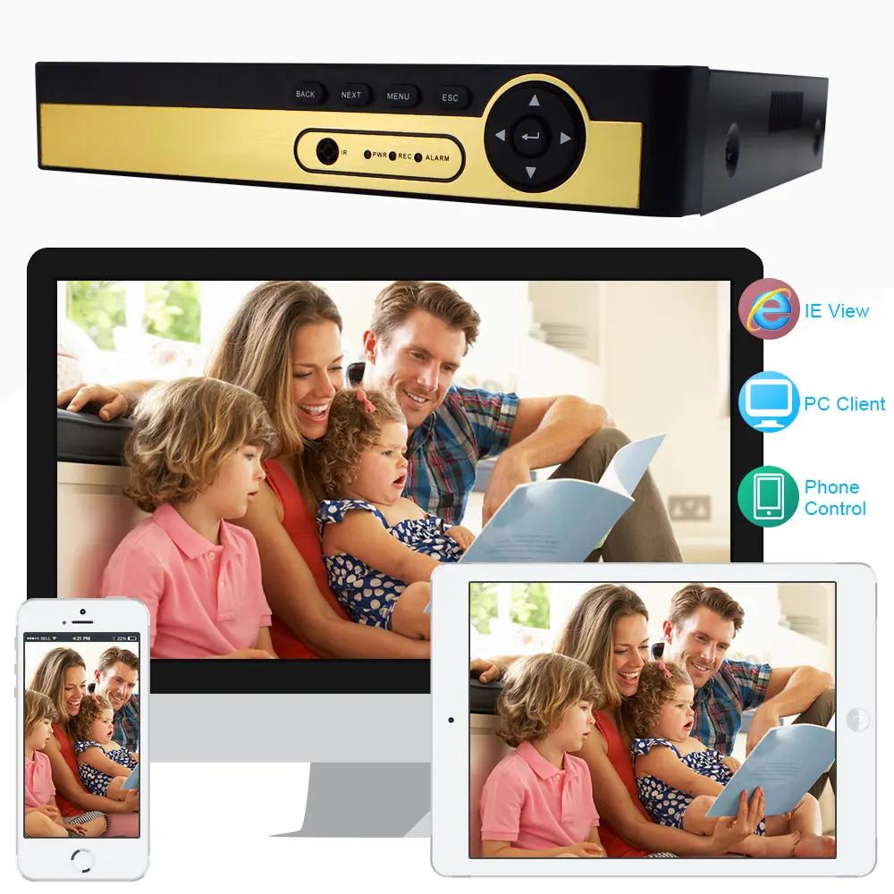 MX Hi3520d AHD DVR 4CH Регистраторы Рекордеры для видеонаблюдения H.264 P2P 4 канальный