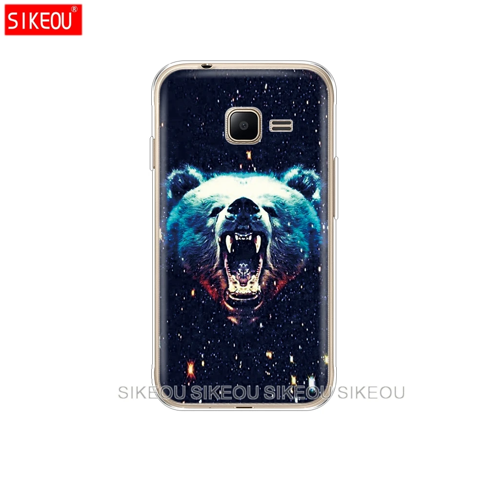Силиконовый чехол для телефона Samsung Galaxy J1 Mini 2016 J105 J105F Nxt Duo wolf tiger lion Leopard bear |