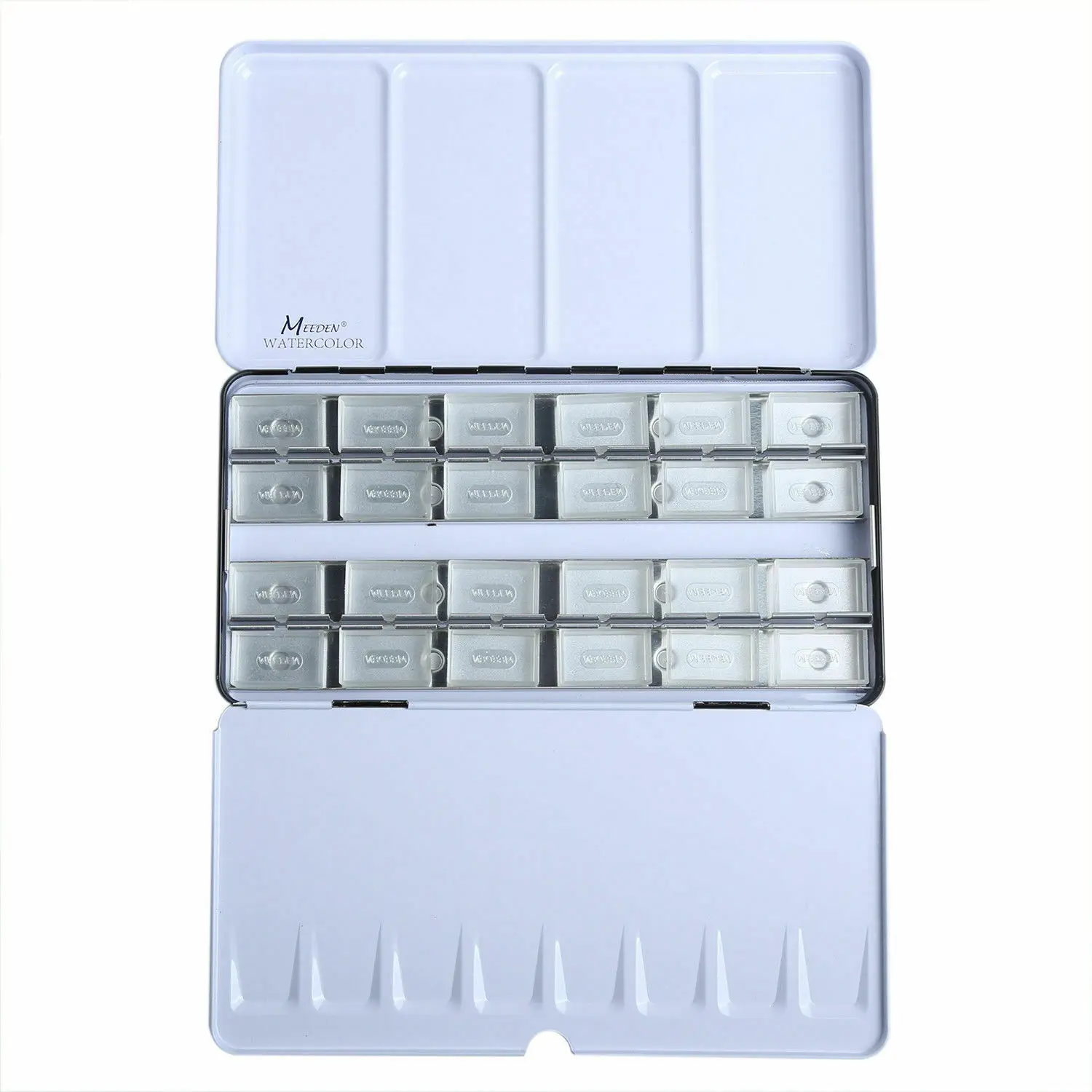 Пустой акварельные краски Tin Box Палитра живописи коробка для хранения с 6/12/24 шт.