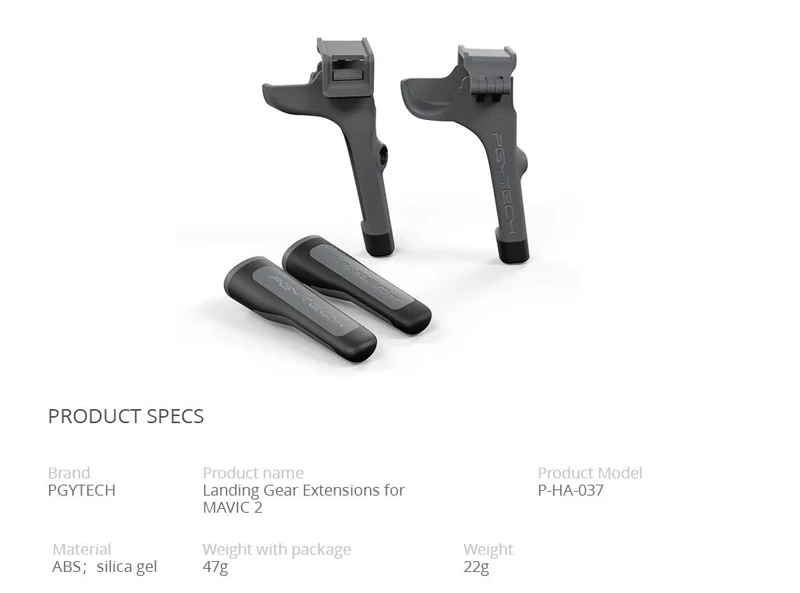 PGYTECH Mavic 2 Pro Zoom быстрый выпуск шасси расширения высокая прочность ноги для DJI Mavic 2 камера Дрон аксессуары