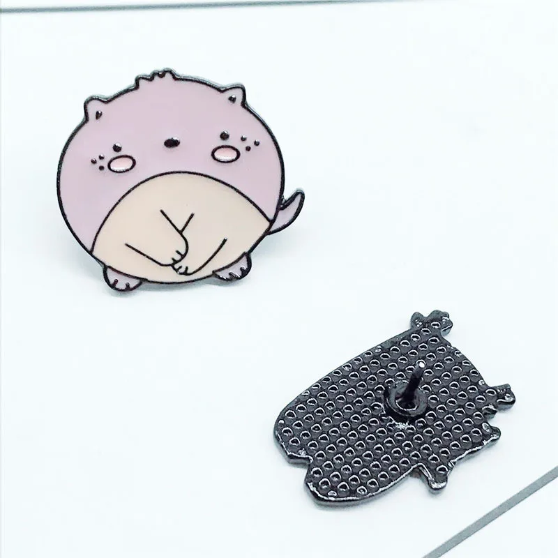 Фиолетовый Тоторо Эмаль Булавка креативный мультфильм Подушка Желтые животные