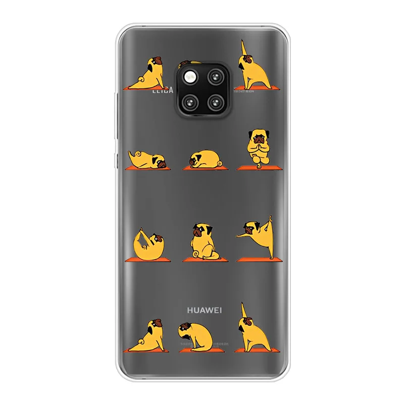 Ultra Thin Silicone for Huawei Mate 20 Pro Lite Case TPU Cover Soft Fitted Half Wrapped Phone Cases Cat Dog Rabbit AnkinPro | Мобильные