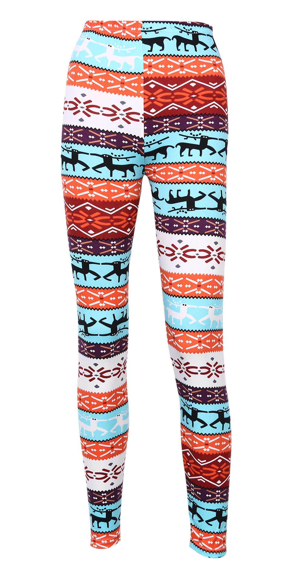 Blue Bottoms Теплая женская зимняя новогодняя Снежинка трикотажные Леггинсы хлопковые брюки фитнес тонкие леггинсы - Цвет: Blue Bottoms