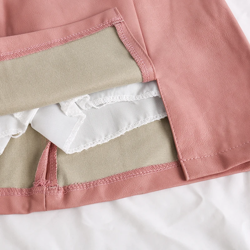 Молодой гы 2018 осень-зима версия Высокая Талия ПУ кожаные юбки женские элегантные