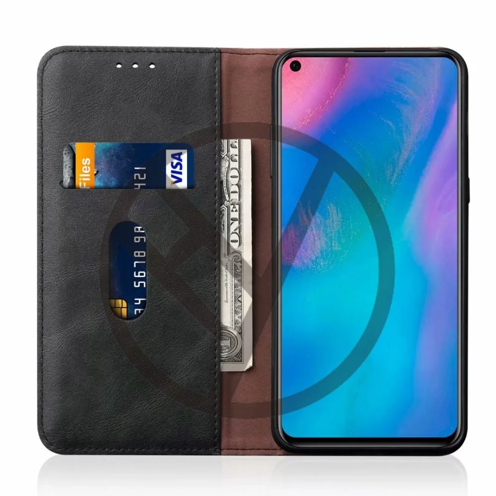 Роскошный кожаный чехол-бумажник для Huawei P30 мягкий силиконовый чехол с