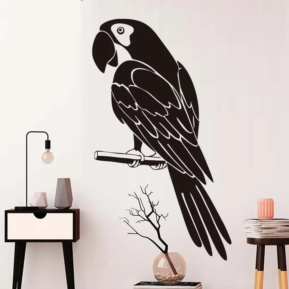 DCTOP Птица Попугай Наклейка на стену для гостиной виниловые Съемные Животные