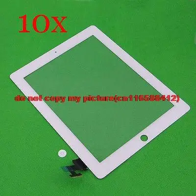 10X Touch Digitizer Screen Replacement for Ipad 2 2nd Generation White | Мобильные телефоны и аксессуары