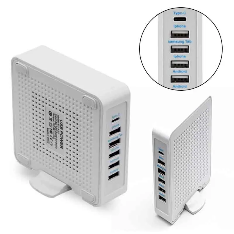 Супер Скоростной USB 3 0 концентратор быстрая зарядка Защита устройства 10 А 6 портов