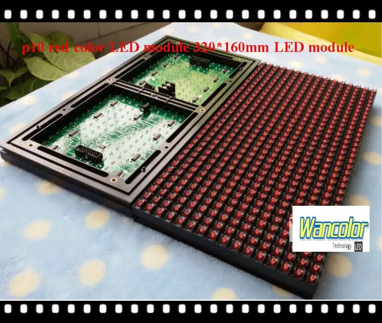 Заводская цена p10 наружный светодиодный дисплей красный цветной модуль 320*160 мм