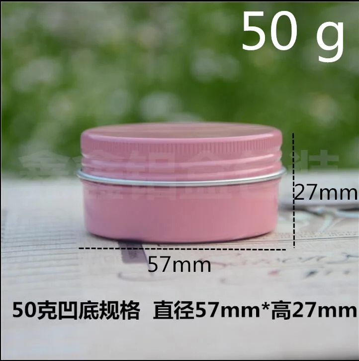 50 g pink 50 pcs 50 шт. розовый, алюминиевый пустой баночка маленькая свеча Comfrey упаковка банка образец Подарочная бутылка крем блеск для губ косметический контейнер - Цвет: 50 g pink 50 pcs