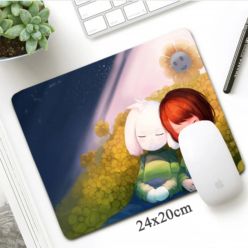 Игровой коврик для мыши в стиле аниме Undertale маленький размер 30x25 см