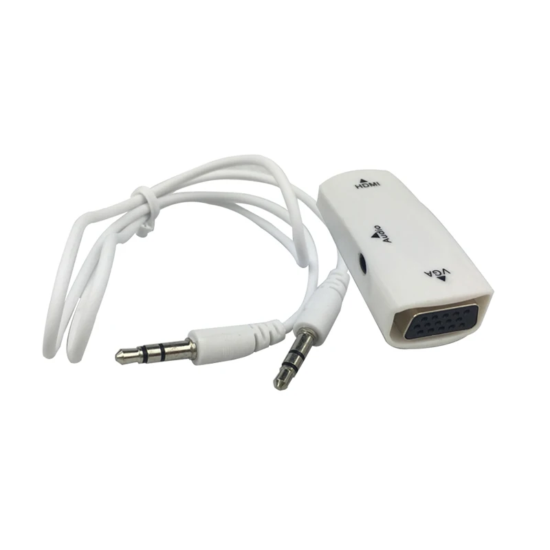 Мужчин и Женщин HDMI к VGA Адаптер Конвертер + 3.5 мм Аудио Кабель 1080 P для raspberry pi 3 ПК TV