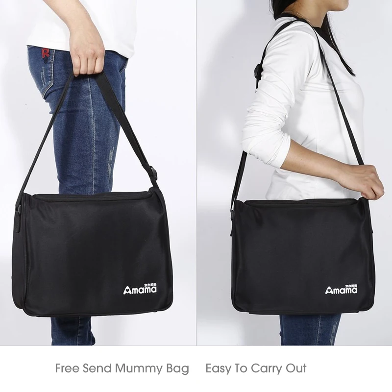 

Amama Large Suction Double Electric Breast Pump intelligent LED infantil USB electric breast pump with Mummy bag and baby bottle