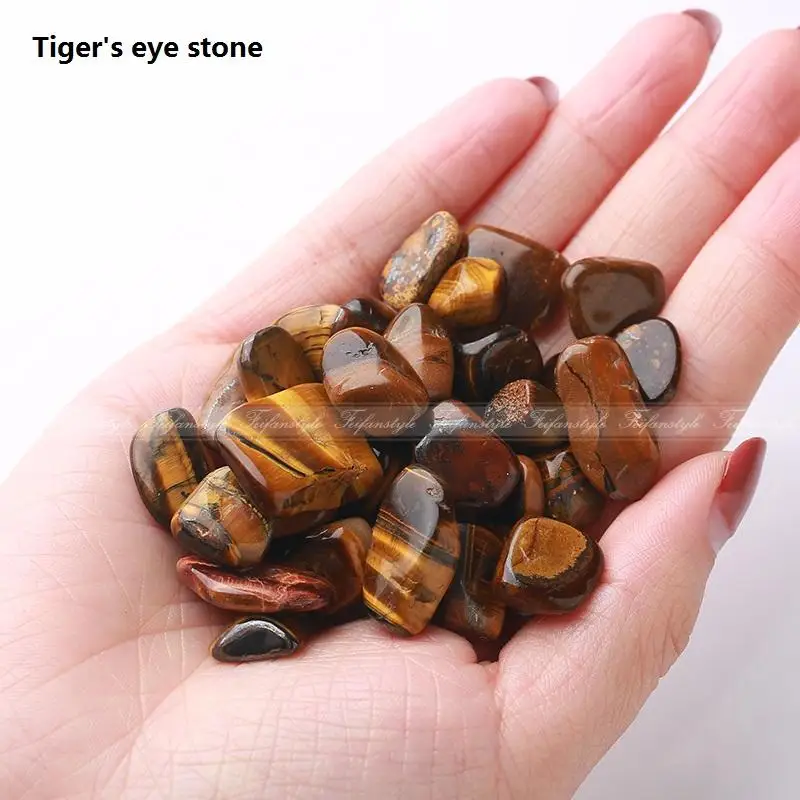 Tigers Eye Stone 50 г натуральный розовый кварц белый кристалл Аметист черный обсидиан мини камень рок чипы с лечебным действием, образцы A115CL кристалл любовь - Цвет: Tigers Eye Stone