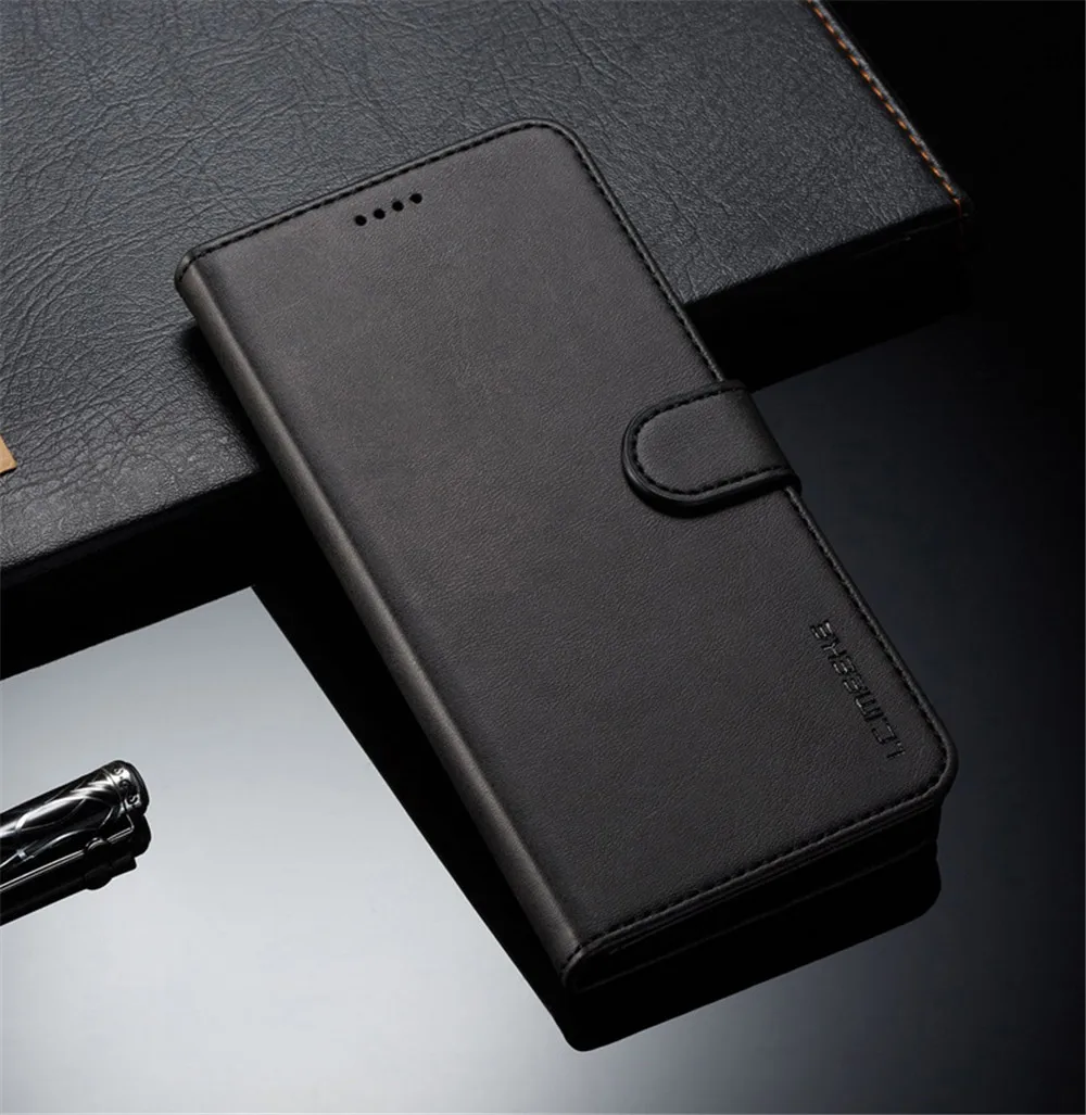 Винтажный кожаный чехол-книжка с бумажником для samsung Galaxy S10 Plus S10e S8 S9 Note 8 9, простая кожаная задняя крышка для телефона в подарок