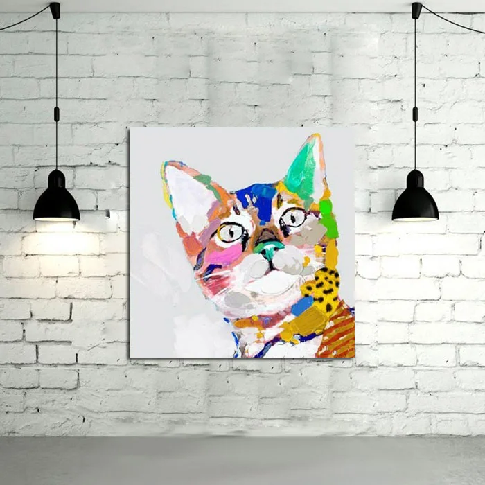 Большие глаза милые глупой коровы стены картина холст ручная краска настенный