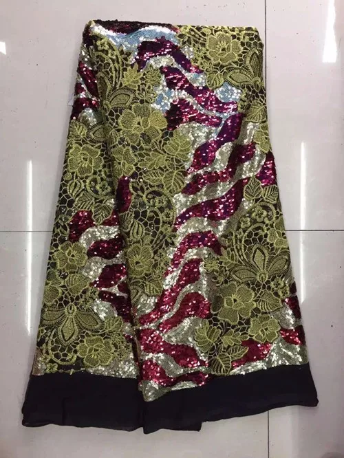 Royal double-color African lace fabric 2016 new arrive Africa rope embroidery wedding dress/network fabric(jl | Дом и сад