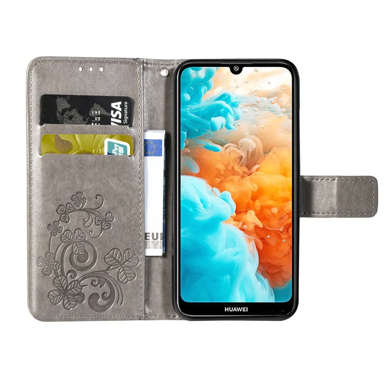 Чехол-книжка из искусственной кожи и ТПУ для Huawei Y6 2019 | Мобильные телефоны