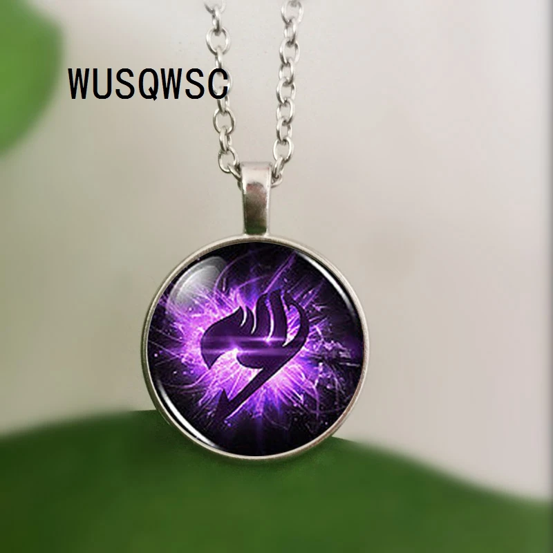 WUSQWSC аниме Fairy Tail (Guild) бренды фиолетовый крыло кулон Стимпанк ожерелье dr who 1 шт./лот