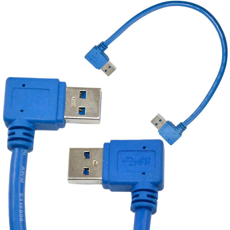 30-сантиметровый Удлинительный кабель с левым углом для разъема USB 3 0 A male 90