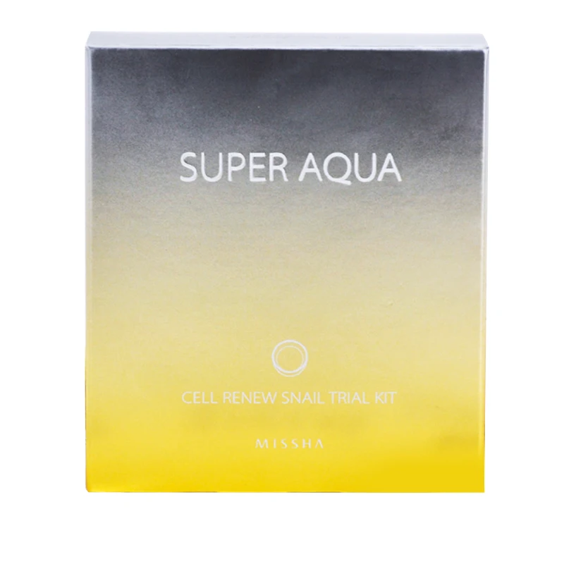 2 шт. MISSHA Super Aqua Cell Renew Snail образец Размер 1 набор (очищающая пена 20 мл + лечение кожи 30