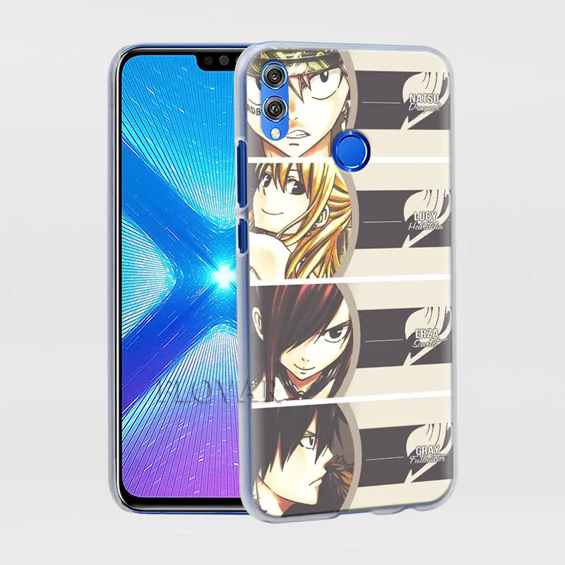 Чехол для телефона чехол для Honor 20 Pro 9 10 Lite 8X 8A 8C 8S 7A фотоаппаратов моментальной печати 7S Y7 Y9 V20 Чехол Аниме Манга «Fairy Tail», «Жесткие ПК-Чехлы