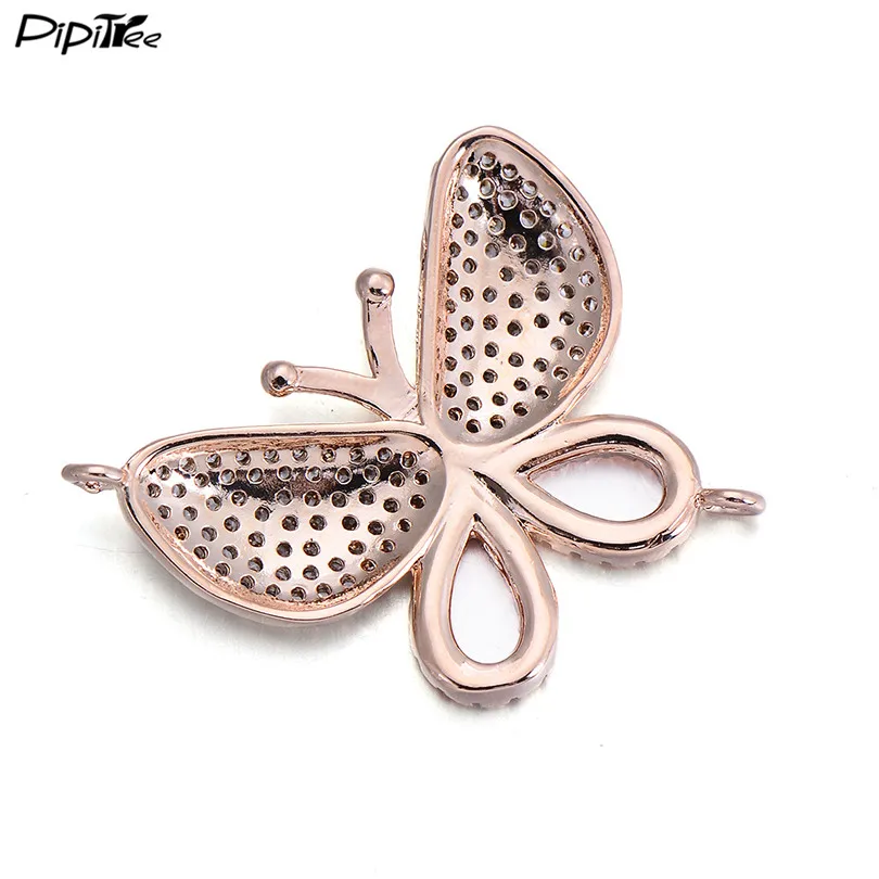 Pipitree, 5 шт./лот, роскошные микро подвески, CZ Циркон, большая бабочка, браслет, подвеска, сделай сам, подвески, хрустальные бусины, изготовление ювелирных изделий