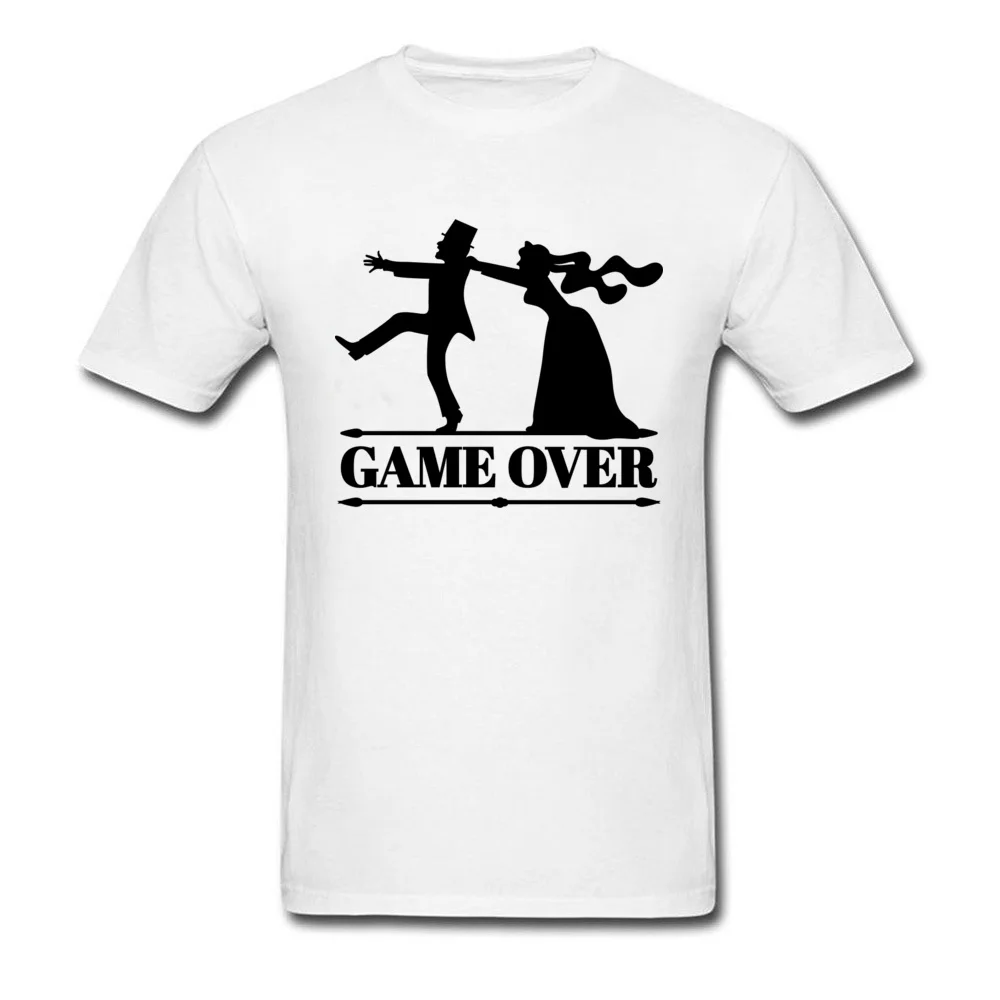 Футболка Game Over для мужчин топ невесты Одежда Для холостяка смешные футболки