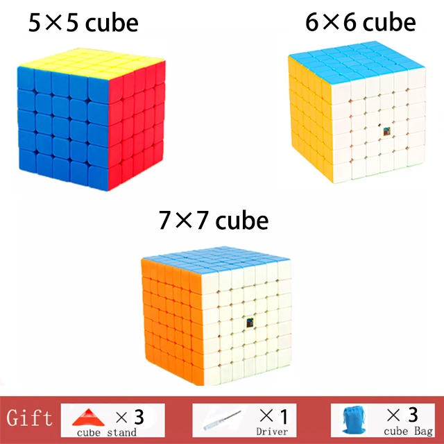 5-6-7 Магический кубик 3х3х3, 2x2x2 4x4x4 5x5x5, 6x6x6 7x7x7 брелок Cubo Magico, 2x2/oneplus 3/OnePlus x 3 4x4 5x5 6x6 7x7 головоломка куб сумка подставка игрушка малыш - Цвет: 5-6-7