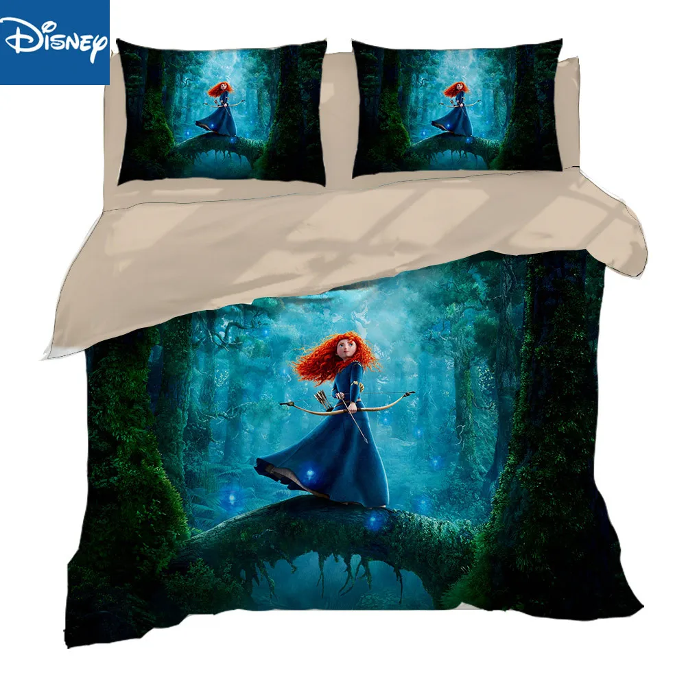 

Комплект постельного белья из 3/4 предметов, постельное белье с 3D рисунком Disney Brave Merida, украшение для детской спальни, Королевский размер, без наполнителя