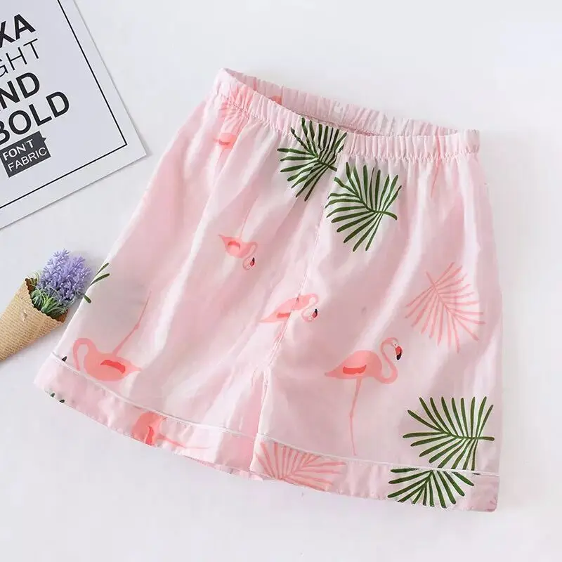 Пижама с коротким рукавом Flamingo летняя женская пижама из 100% хлопка марлей женские
