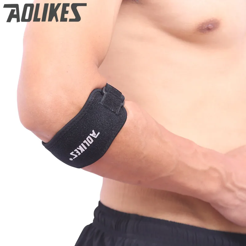 AOLIKES 1 шт., локоть для фитнеса, коврик для тенниса, бадминтона, кодерас, мышечный, под давлением, защитный, регулируемый, для мужчин, женщин, для спорта, безопасная поддержка