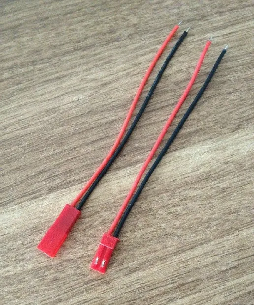 200 пар/лот JST мужского и женского пола 20AWG силиконовые провода 10 см 2 контактный