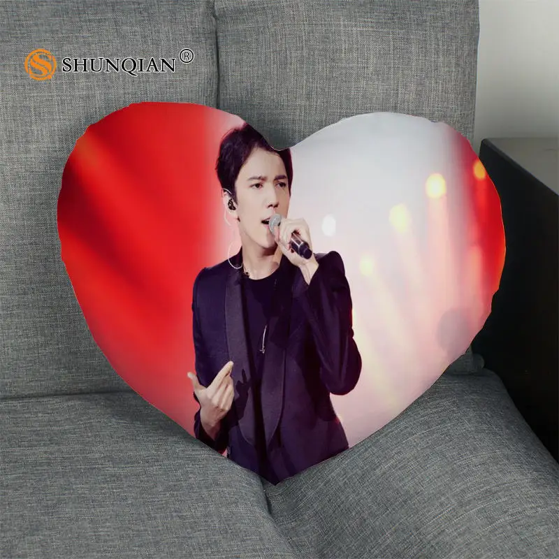 Hot Sale Dimash Kudaibergen Heart Shape Pillow Cover Custom zipper Pillowcase Just No Core Size 41x36cm 47x42cm | Дом и сад