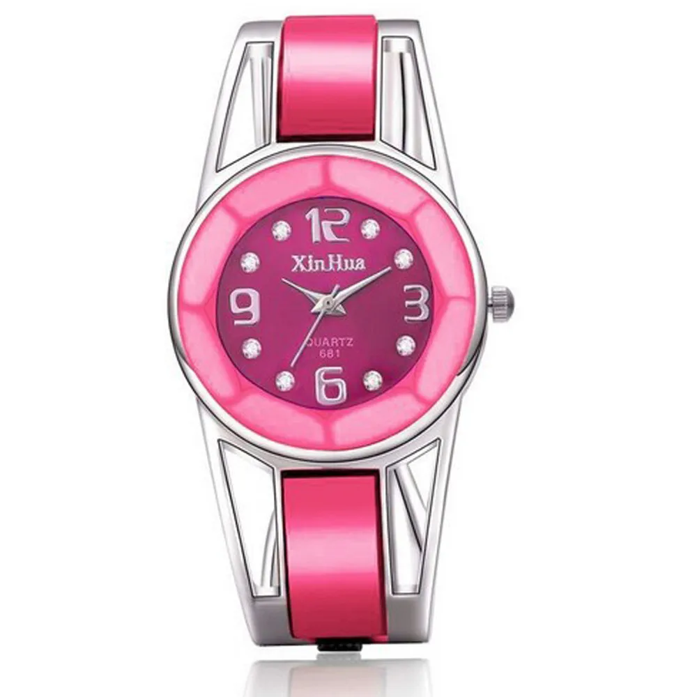 Модные женские Аналоговые Кварцевые Спортивные наручные часы с кристаллами из