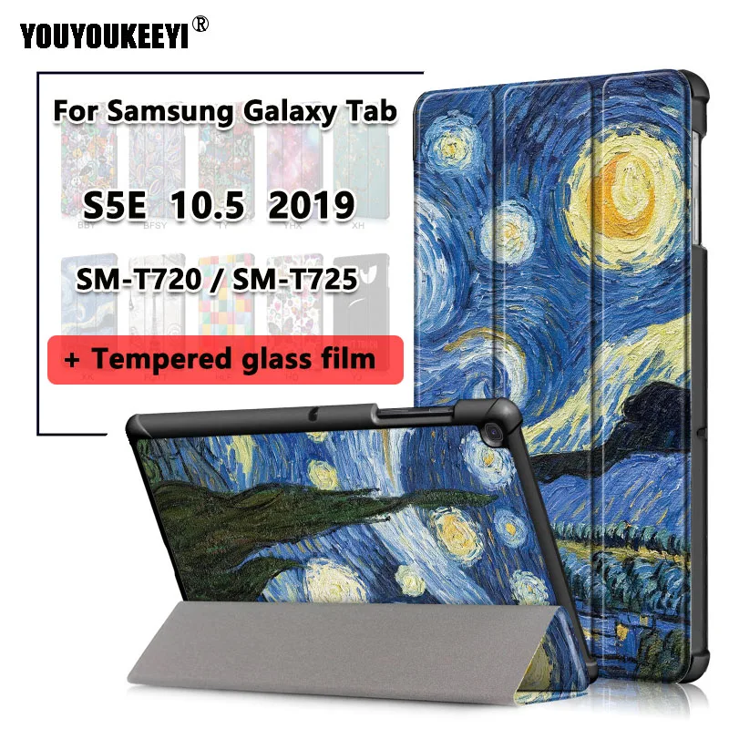 Окрашенный Магнитный смарт-чехол с подставкой для Samsung Galaxy Tab S5E T720 T725 новинка 2019