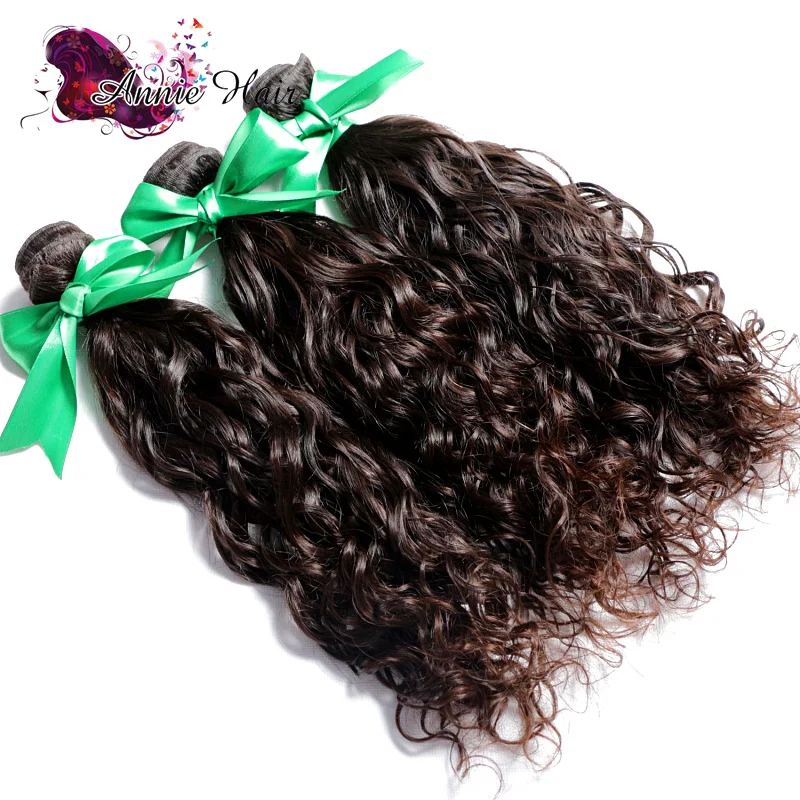 Али Люкс Малайзии Девы Волос Естественная Волна Класс 7А 3 шт./лот 100%