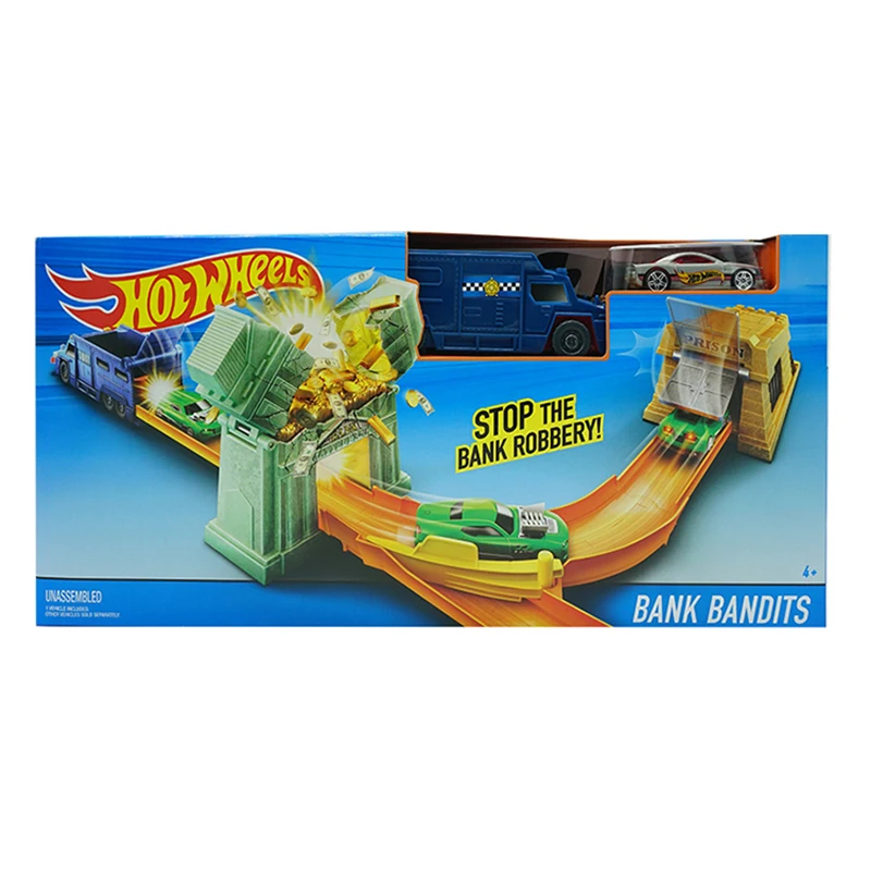 Hot Wheels спортивный автомобиль трек набор взрыв через мусор аллея цепи DNR74 мальчиков и детей трек комбинации игрушки