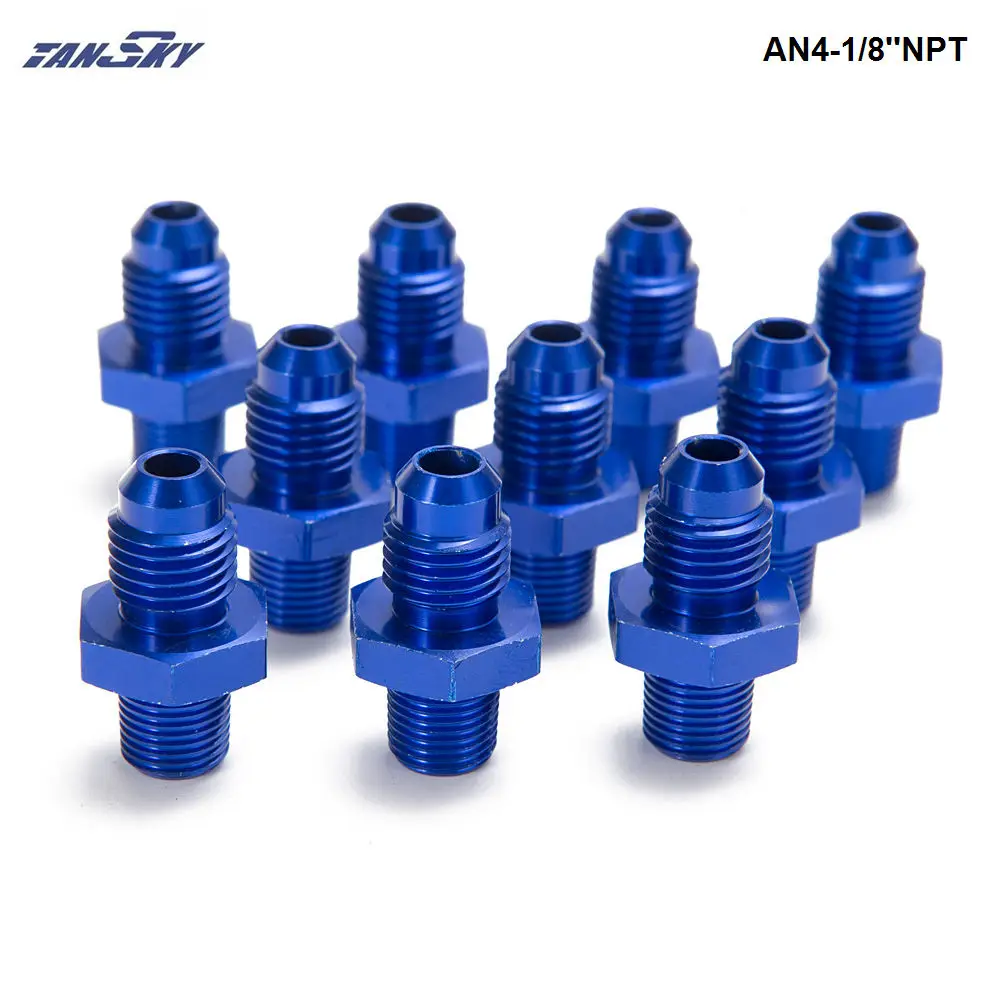 10 шт./лот 4AN к 1/8NPT масло/Топливопровод шланг/Манометр мужской/шланг соединение
