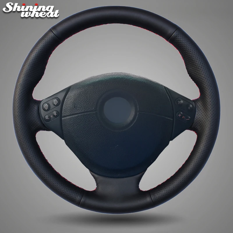 

Hand Sew Black Genuine Leather Car Steering Wheel Cover for BMW E39 5 Series 1999-2003 E46 3 Series 1999-2005 E53 X5 E36 Z3