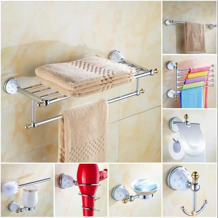 Латунные и алмазные аксессуары для ванной комнаты держатель туалетной бумаги