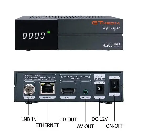 10 шт./лот GTMEDIA V9 супер спутниковый ТВ приемник DVB S2 Поддержка встроенный wifi Ethernet лучше freesat v8 супер gtmedia v8 nova