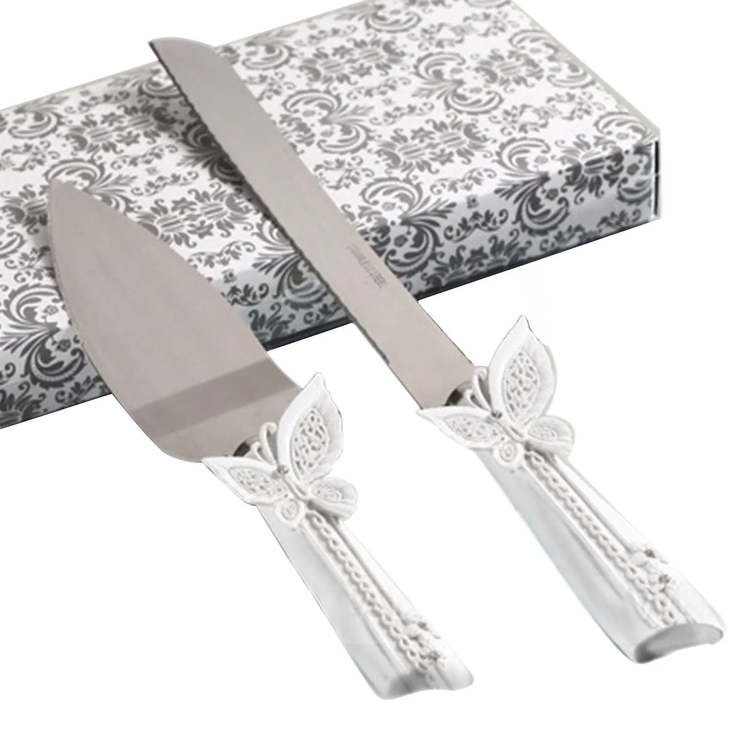 Behogar из 2 предметов свадебный торт Ножи персонализированные полимерная для торта