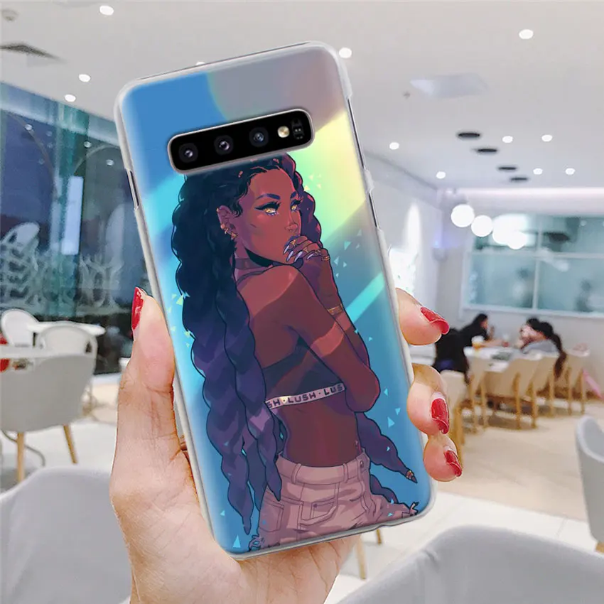 Красивый афро-Девичий чехол для телефона для samsung Galaxy S10e S10 Plus S7 S8 S9 Plus Note 8 9 10 Plus Note 10 S10 5G жесткий чехол